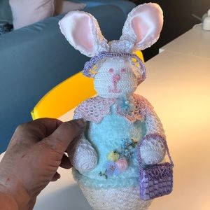 Little girl hand crocheted Easter bunny 🐰.